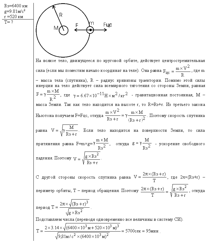 Физические основы классической механики - решение задачи 167